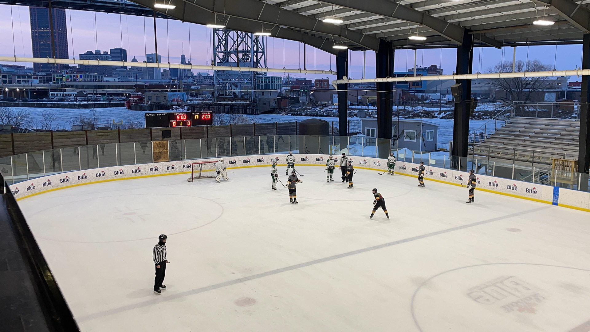 Inside the RiverWorks ice rinks