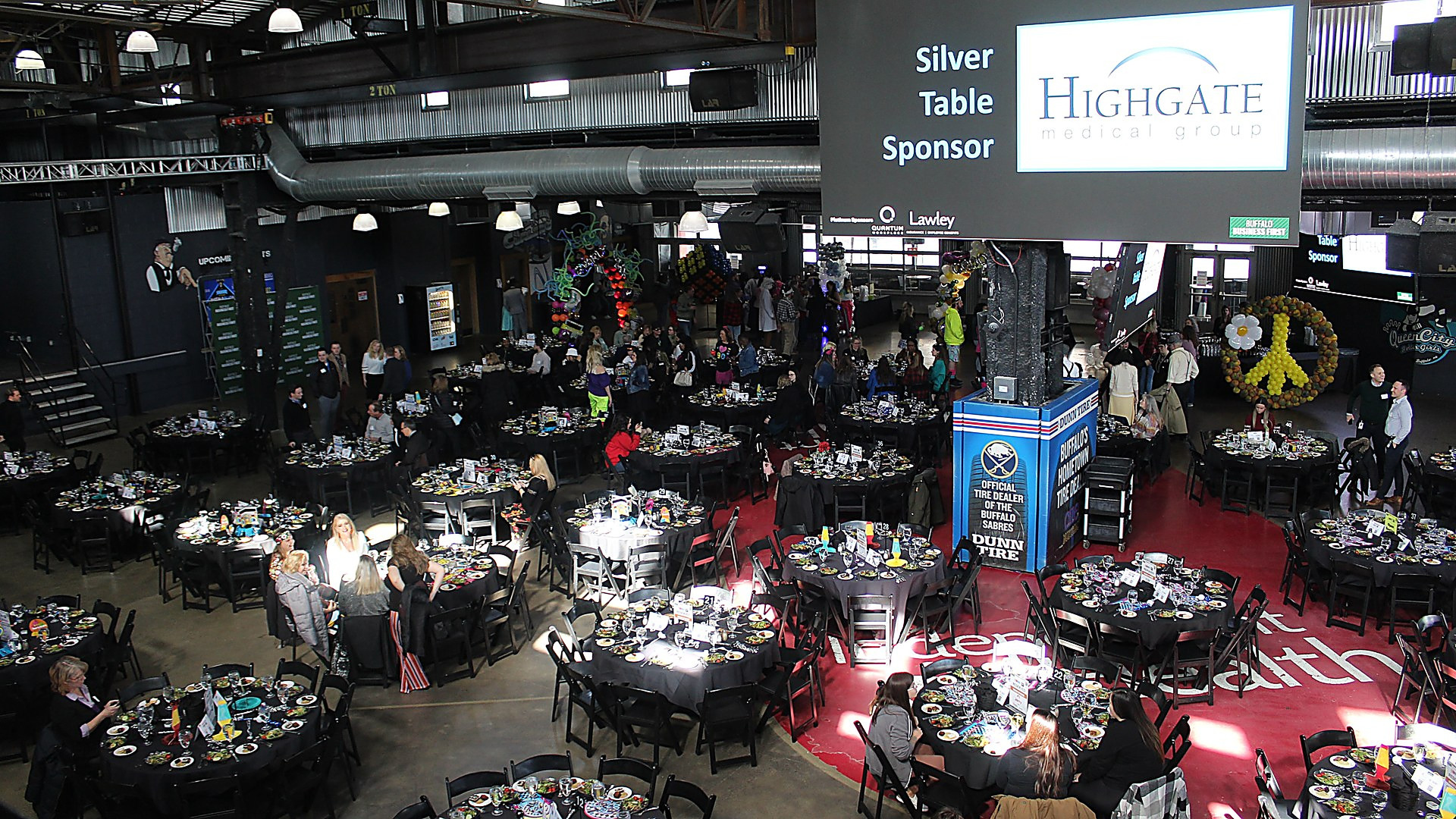 A full house at a private event inside Buffalo RiverWorks